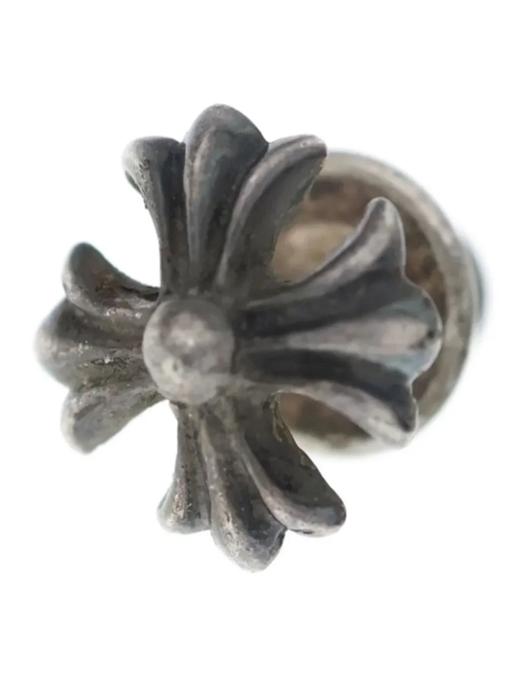 Chrome Hearts No2 CH Pls CH Plus Stud Earrings Silver